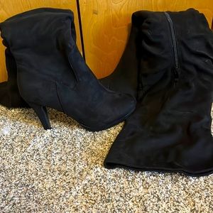 Black over the knee boots